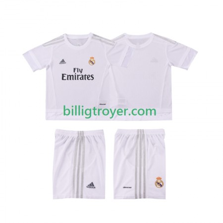 Billige Fotballdrakter Real Madrid 2015 2016 Barn Retro Hjemmedraktsett Kortermet